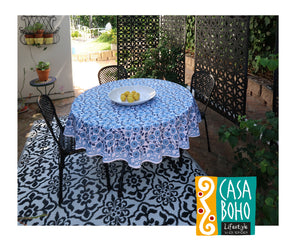 Block Print Table Cloth Round