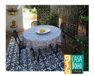 Block Print Table Cloth Round