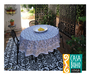 Block Print Table Cloth Round