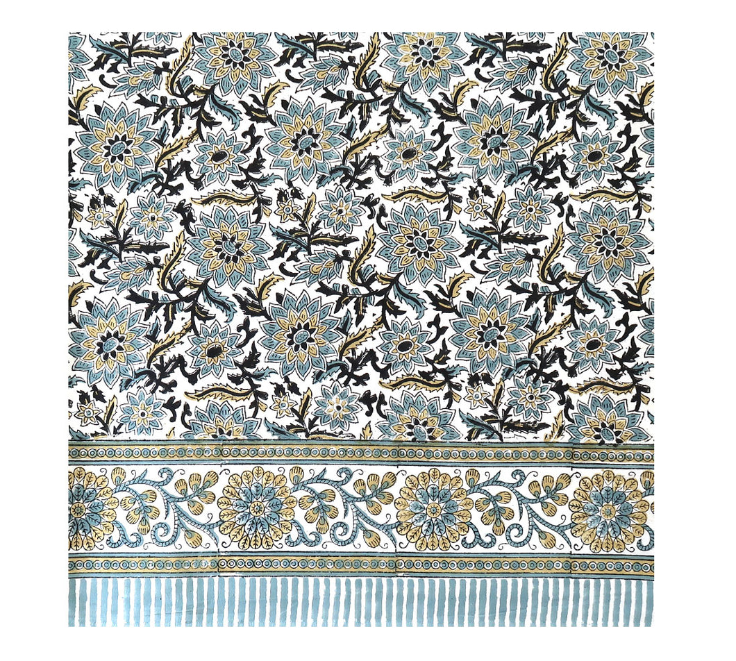 Block Print Table Cloth /  Bed Cover