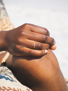 Gold Plated Multi Stone Ring