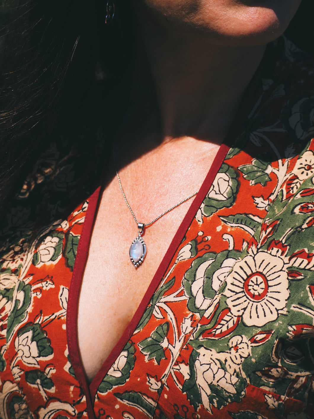 Sterling Silver Moonstone Pendant