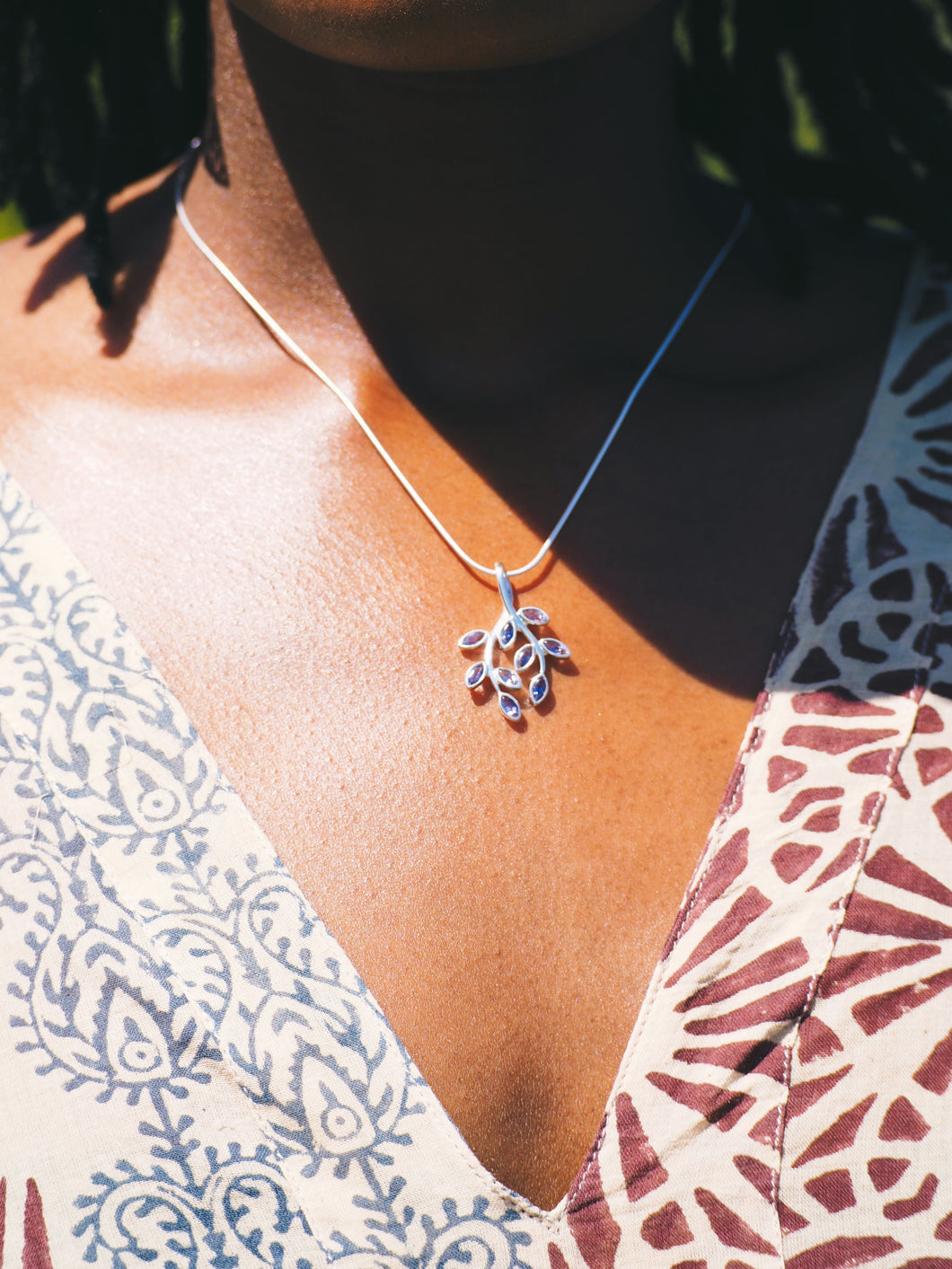 Sterling Silver Iolite Pendant