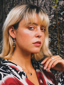 Garnet and Citrine Earring