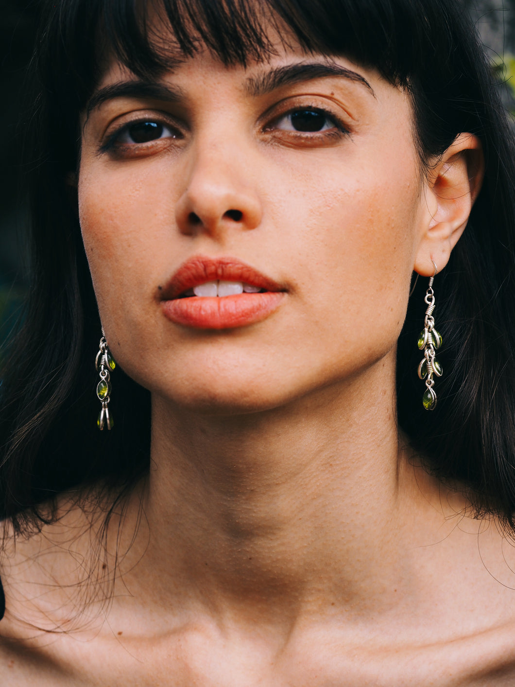 Sterling Silver Peridot Earring