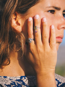 Sterling Silver Peridot  Ring