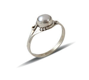 Sterling Silver Pearl Ring