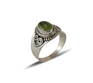 Sterling Silver Peridot Rings