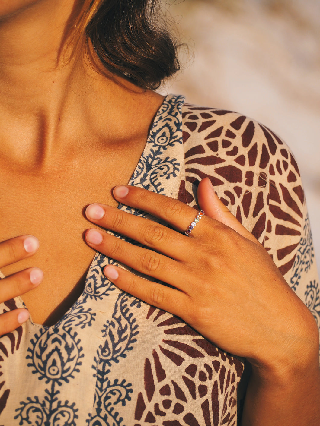 Sterling Silver Multi Stone Ring