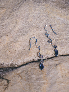 Sterling Silver Iolite Earrings