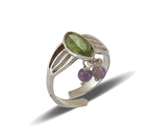 Load image into Gallery viewer, Sterling Silver Multi Stone Midi Ring
