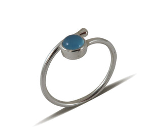 Sterling Silver Chalcedony Ring