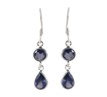 Load image into Gallery viewer, Sterling Silver Iolite Earring
