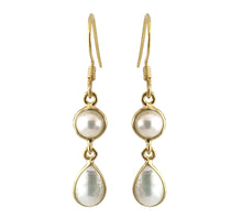 Load image into Gallery viewer, Gold Plated Pearl Earring
