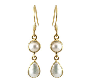 Gold Plated Pearl Earring