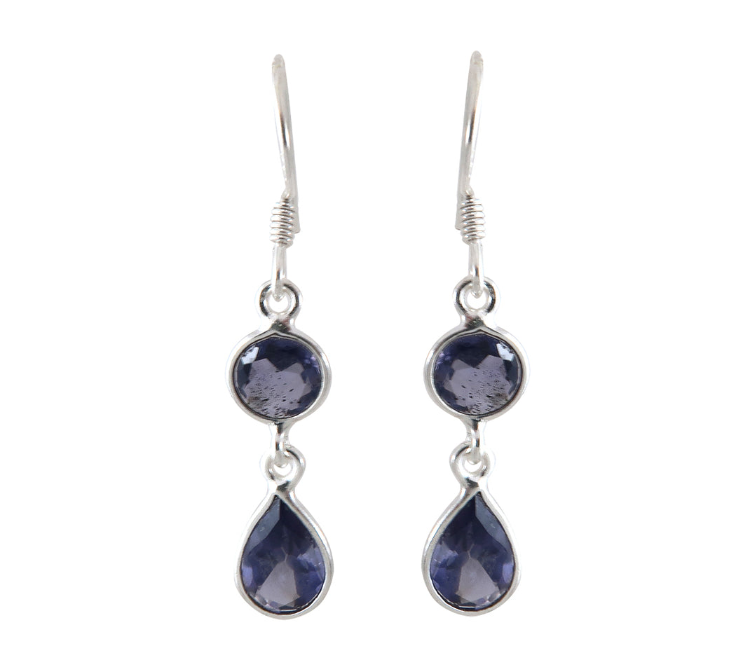 Sterling Silver Iolite Earring