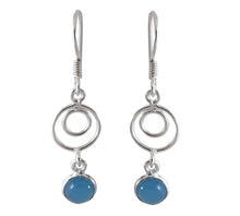 Load image into Gallery viewer, Sterling Silver Chalcedony Earrings
