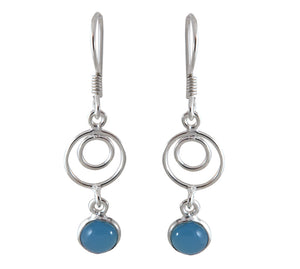 Sterling Silver Chalcedony Earrings