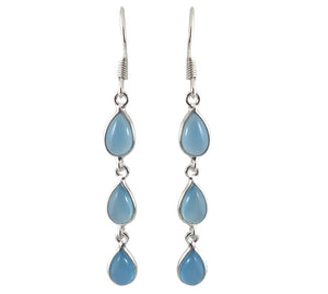 Sterling Silver Chalcedony Earring