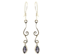 Load image into Gallery viewer, Sterling Silver Iolite Earrings
