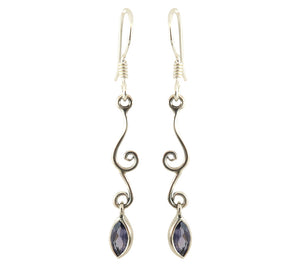 Sterling Silver Iolite Earrings