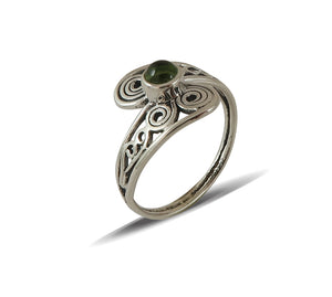 Sterling Silver Peridot  Ring