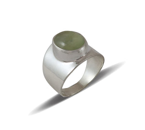 Sterling Silver Prehnite Ring